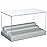 KKU Display Case for Figures, Minifigure Display Case Box Storage 10 X 6.1 X 5.4, Action Figures Blocks for Display with 3 Movable Steps