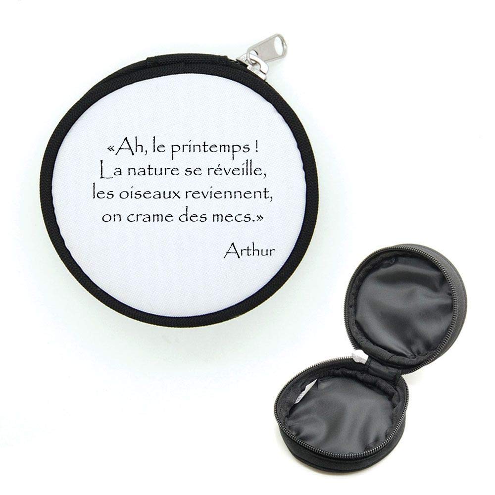 Mygoodprice Portefeuille Homme Cuir PU Arthur Dès Qu'il Y A Du Dessert Citation Kaamelott