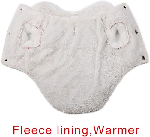 Miniatura 4 de Chal - Chaqueta cálida para perro con forro polar para invierno y clima frío, abrigo suave y resistente al viento para perro mediano, rosa, XL