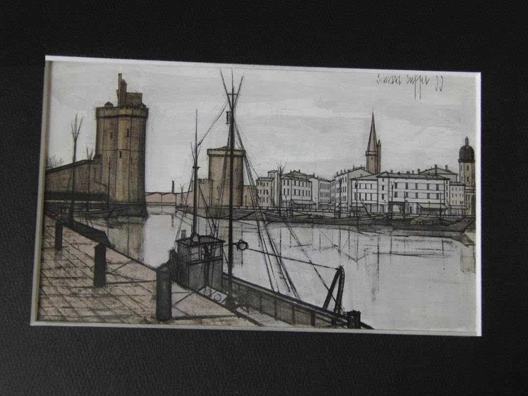 ベルナール・ビュッフェ、「Le port de La Rochelle」 ベルナール・ビュッフェ、「Le port de La Rochelle」