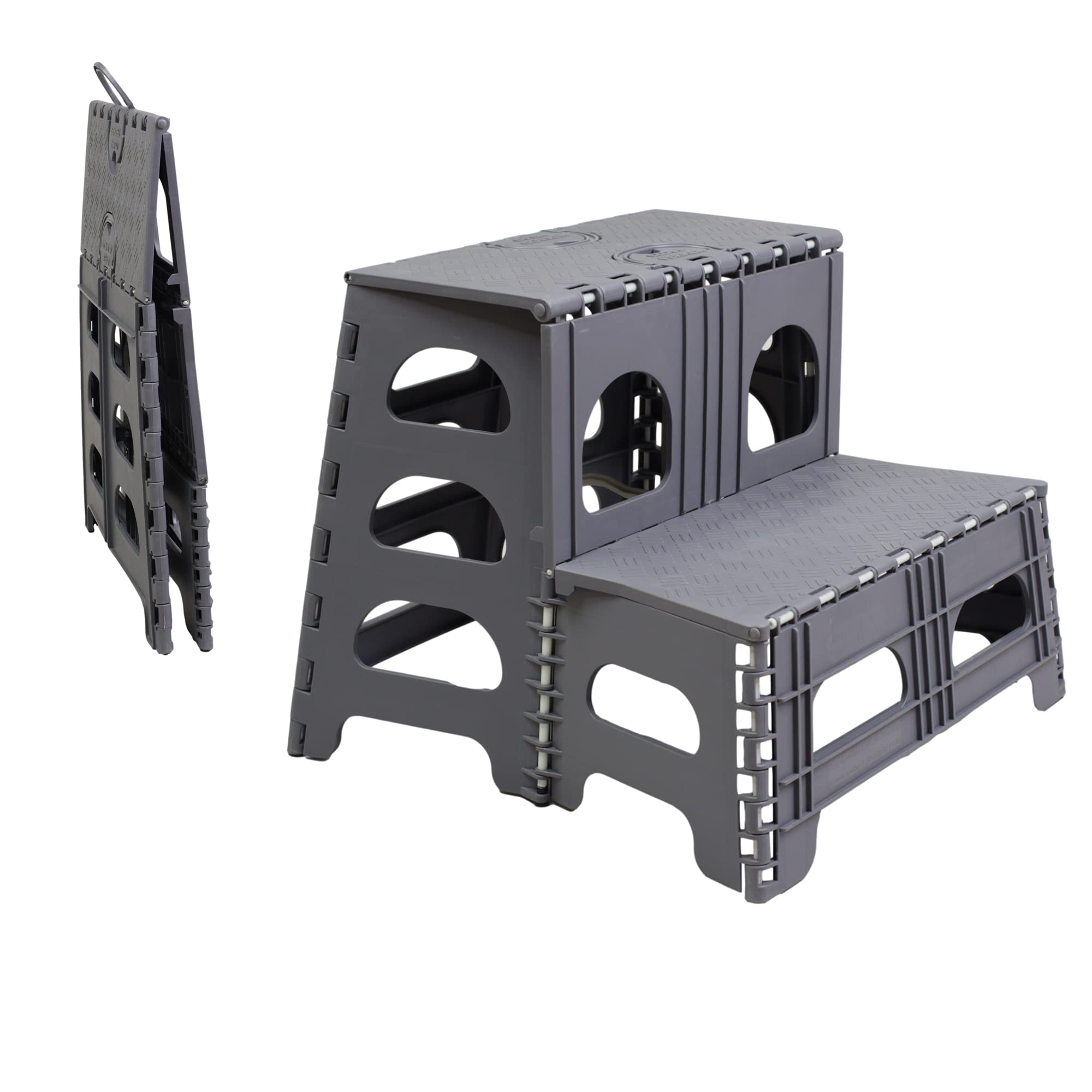 Folding/Portable Dog Steps for Large, Medium and Small Doggies - Indoor Outdoor Pet Stairs Ideal for High Bed, Car, SUV & More