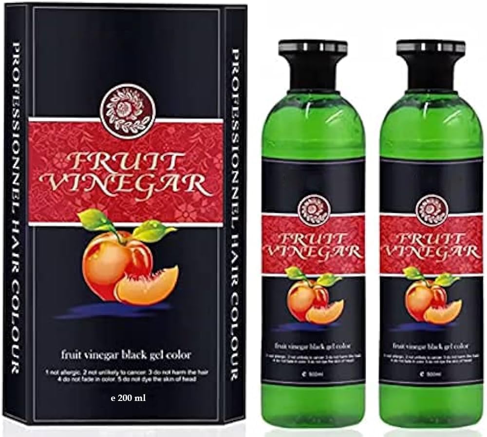 Fruit Vinegar Hair Dye Color for Both Men, Women, Natural & Ammonia Free Color Dye (Black, A/B 100 Ml)-picture-23