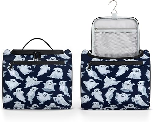 The Halloween Funny Texture Toiletry Bag for Women Travel Makeup Organizer with Hanging Hook Traveling Cosmetic Bags for Toiletries Accessories