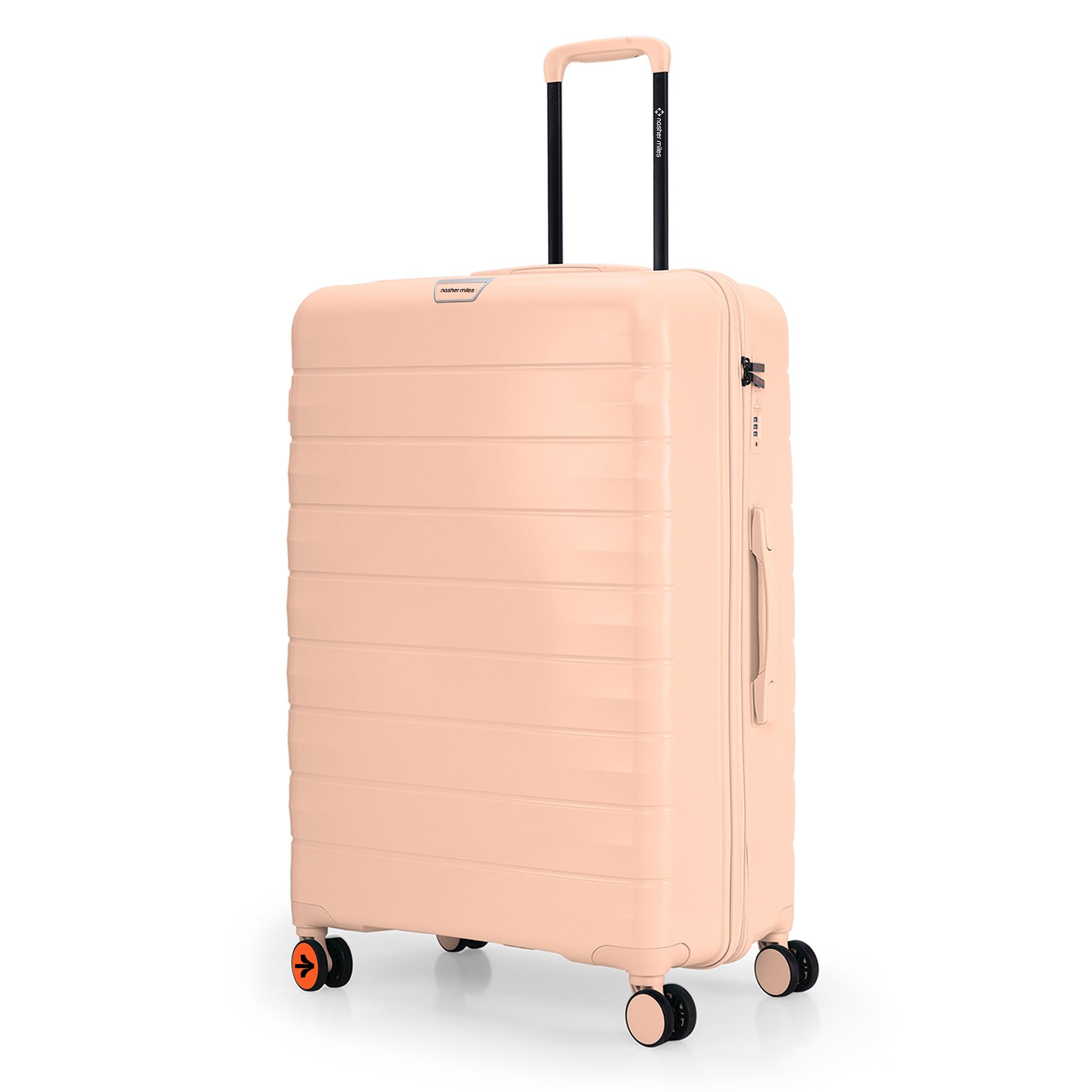 Nasher Miles Vienna Hard-Sided Polypropylene Check-in Luggage Peach 28 inch |75cm Trolley Bag Large