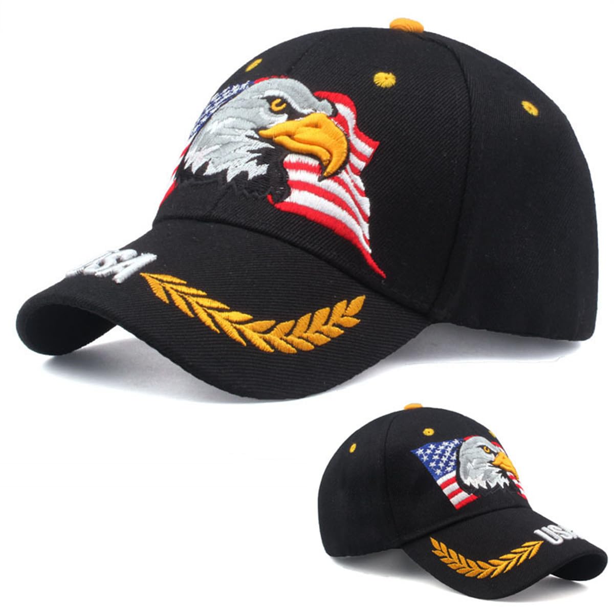 SXLINGDOUSA-Flag Eagles-hat American Baseball-Cap Embroidered, Mens  Baseball Cap USA American Flag Hat Adjustable Caps