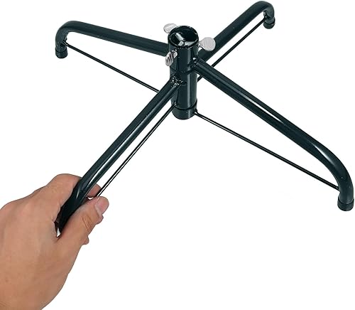 Vista 7 de Happyyami Soporte de Árbol de Navidad Artificial de 35cm, Soporte Plegable para Decoraciones
