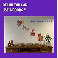 Vista 4 de Yard Expressions - Letrero de feliz cumpleaños con estacas para el patio, fácil de instalar, letrero grande de cumpleaños impermeable de 16