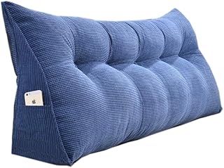 FAN duża poduszka na stolik nocny, trójkątna poduszka na plecy z klinowym obcasem, oparcie sofy, poduszka do czytania ze sztruksu, szer.150 cm