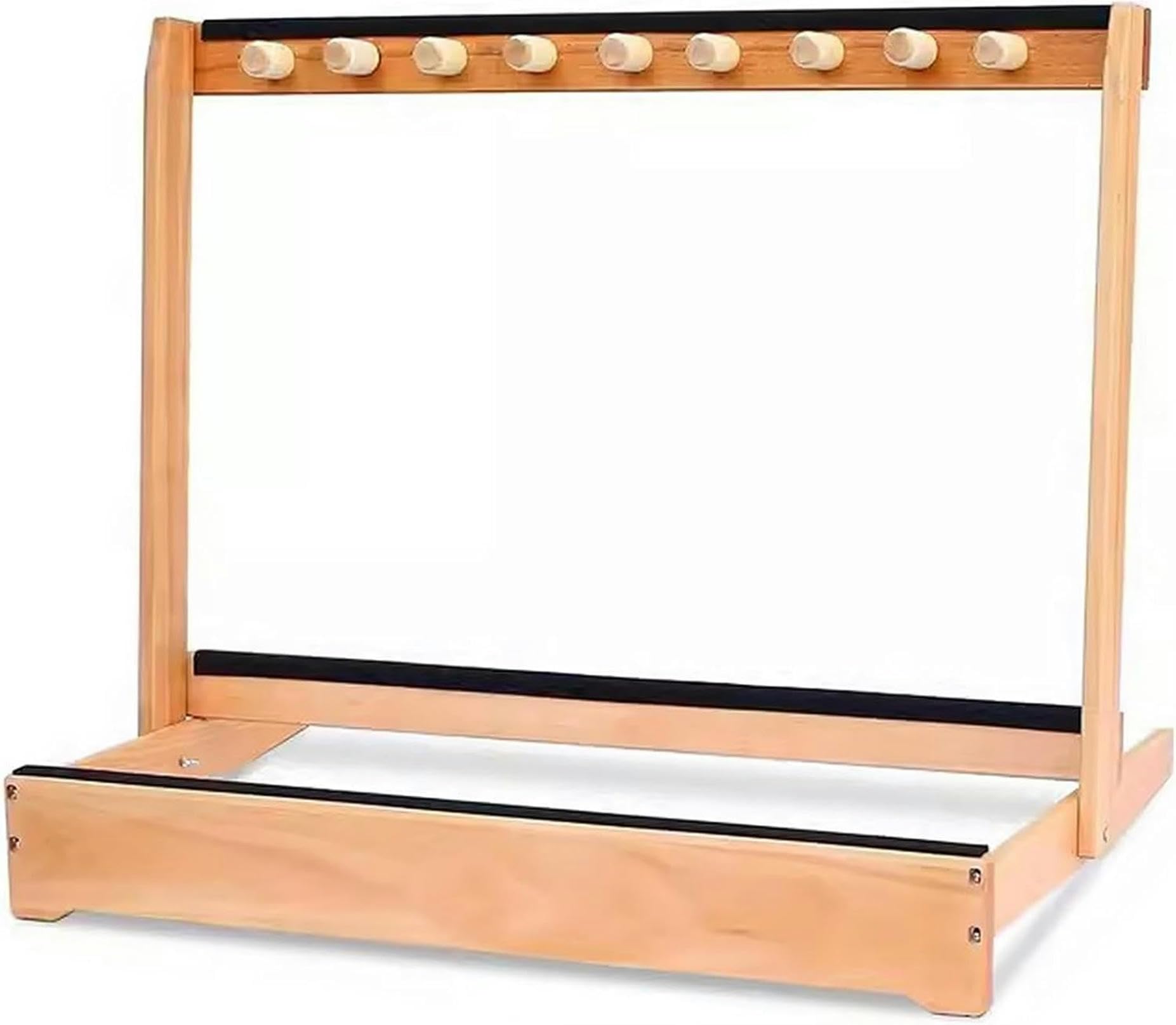 Espositore verticale per racchette, supporto rimovibile in legno con protezione in schiuma per l'organizzazione di racchette da tennis e badminton