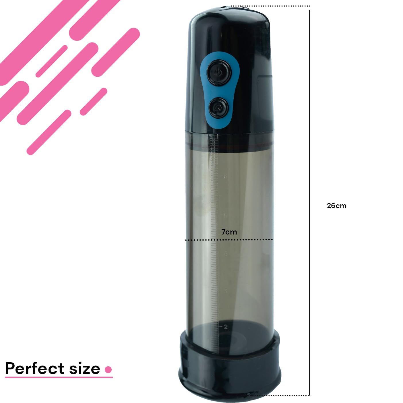Pompa per il Pene Elettrica 28cm per Ingrandimento Erezione Pompa Elettrica Giocattolo Erotico per Uomini con Livelli di Aspirazione Sex Toy Estremo Modello FOPS P02-8