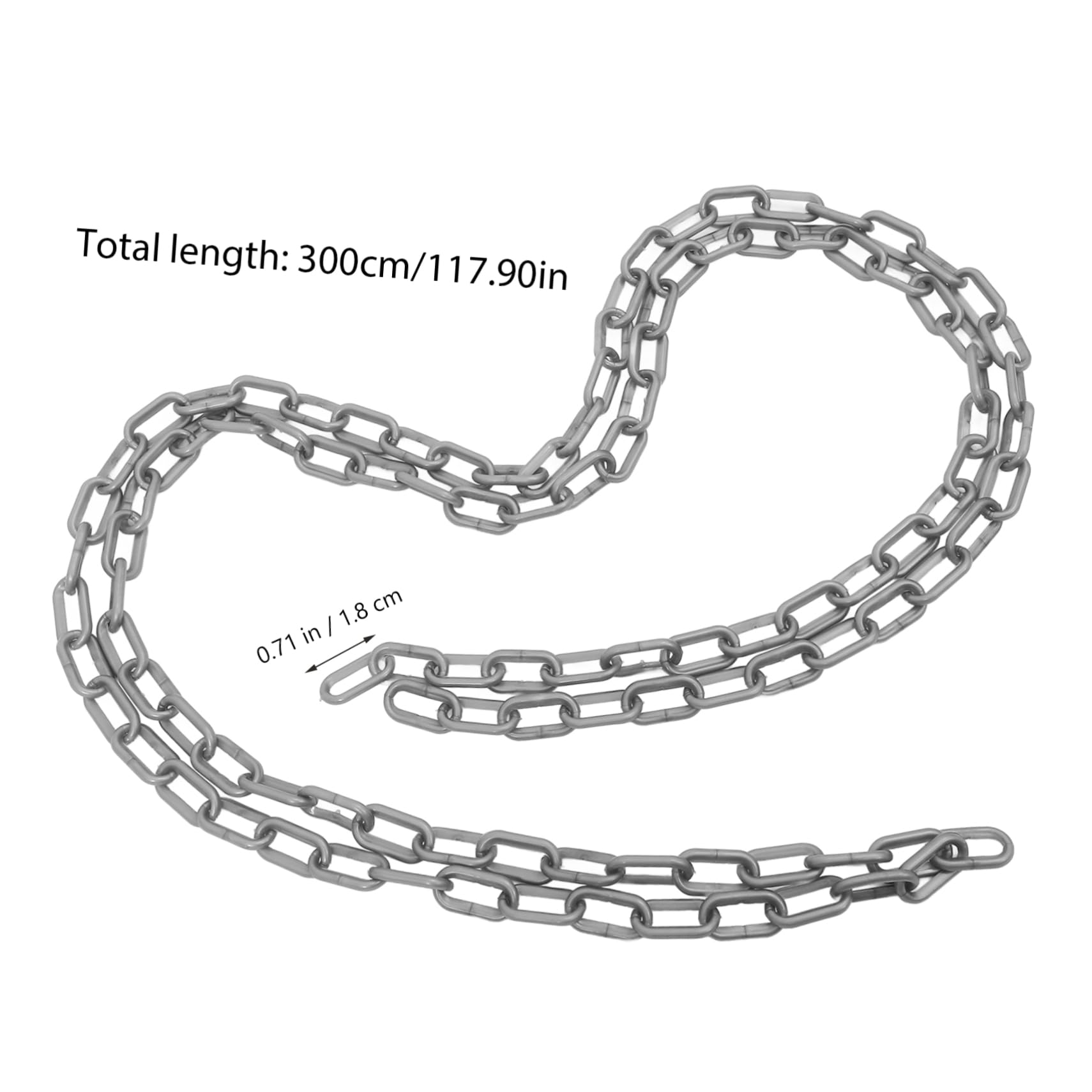 FUNOMOCYA Silver Barrier Chain Traffic Safety Barrier Chain for Crowd Control Crowd Control Barriers
