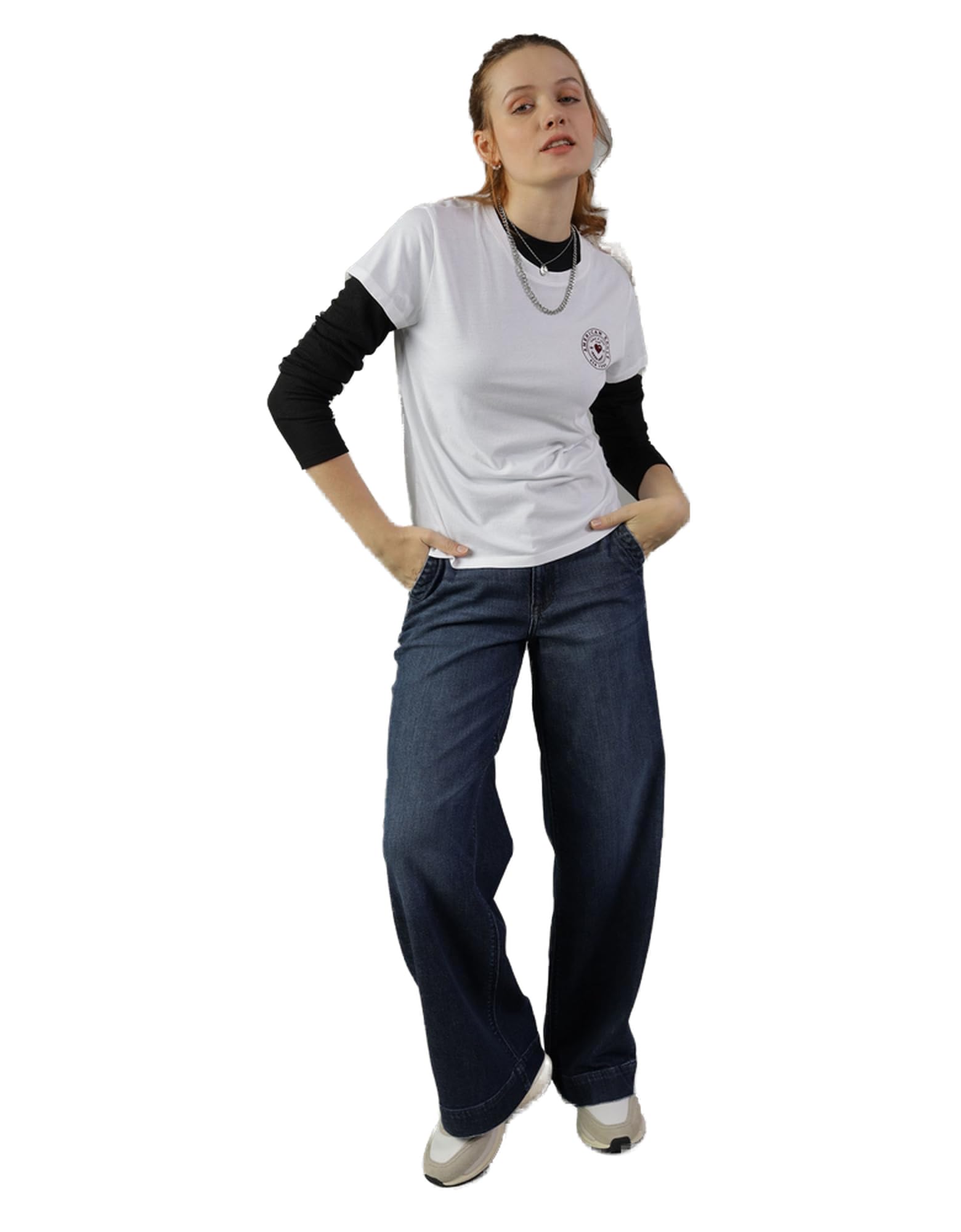 American Eagle Womens U-0300-9119-100 Long-Sleeve Thermal Top Xs White