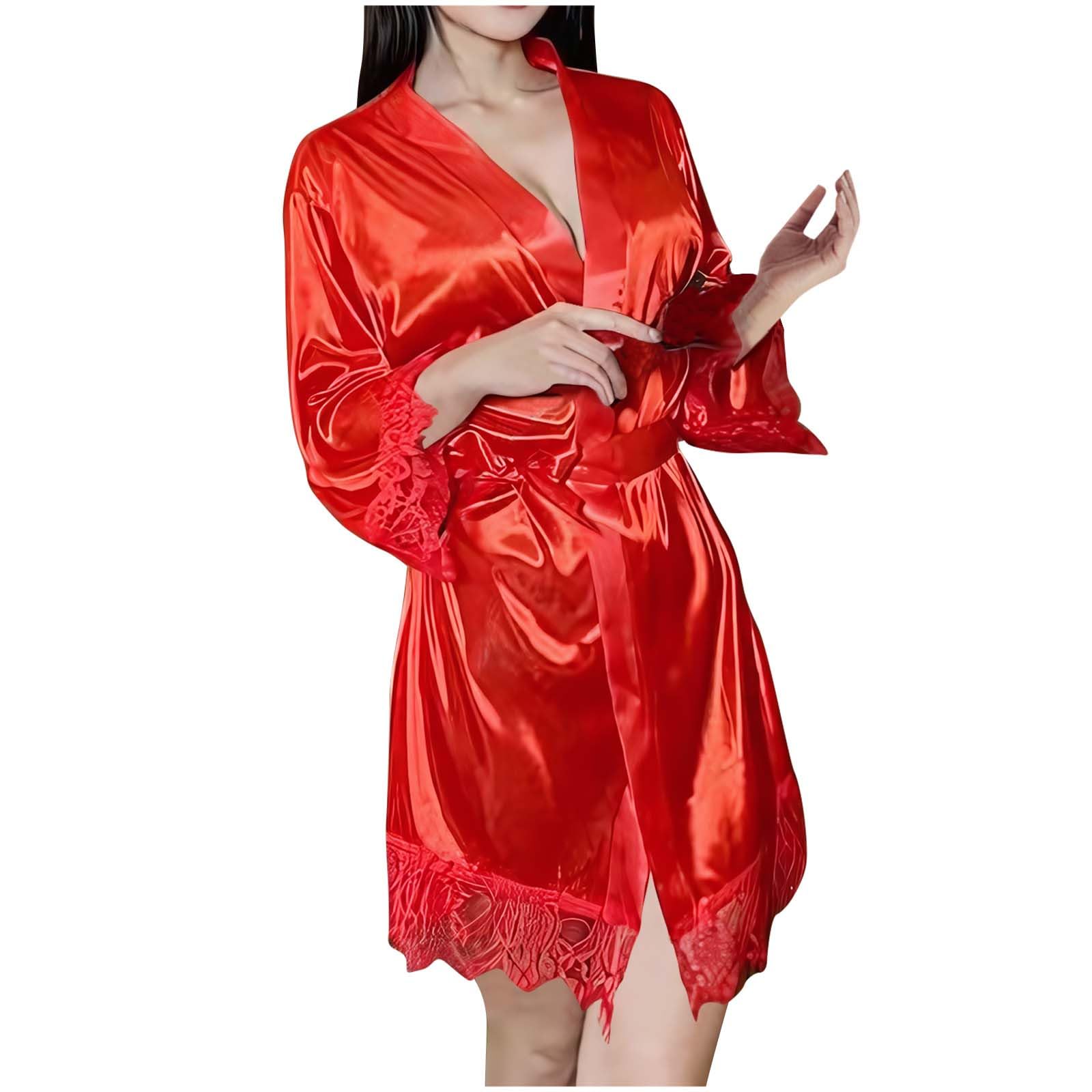 Womens Sexy Lace Silk Satin Robe Short Bathrobes Bridesmaid Bride Wedding Party Robes Chemise Sleepwear Nightwear