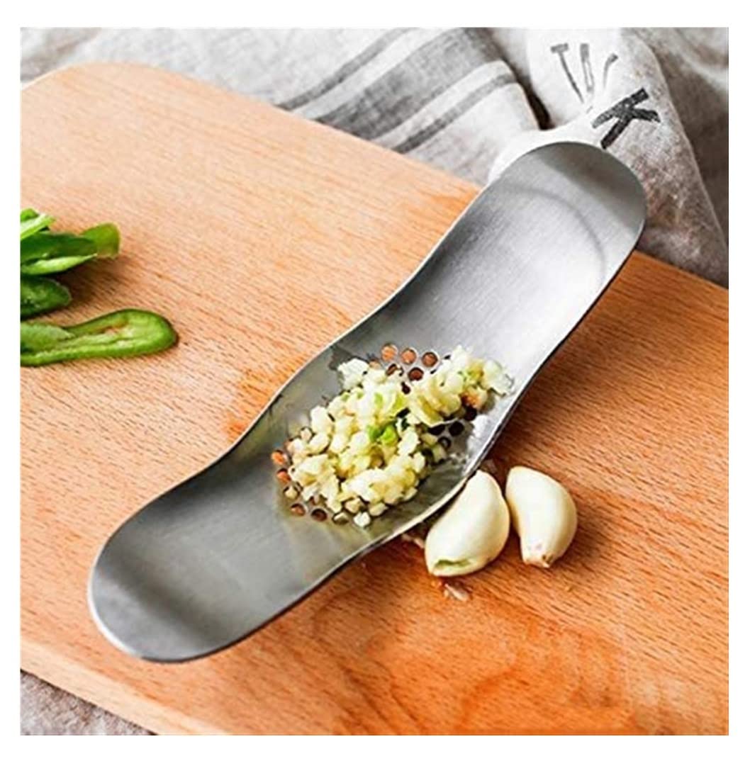 Knoblauch Stampfer Edelstahl-Knoblauchpresse Knoblauchzerkleinerer Metall-Ingwer-Knoblauchschneider FüR Knoblauch Ingwer