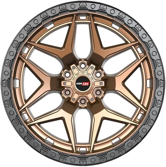 Vortek VRT-603 20x10 6x135 6x139.7-24 Cb 106.1 Matte Bronze With Black Bead Ring