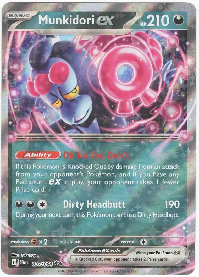 Pokemon – Munkidori ex 037/064- Shrouded Fable – Double Rare Foil – Single Card