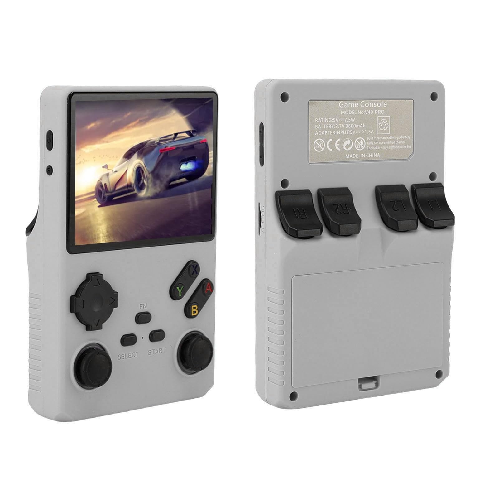 Tangxi Tragbare Spielekonsole, 256 GB Speicher, 3,5-Zoll-Display für Klare Visuelle Effekte, Angenehme Nächte (Silver)