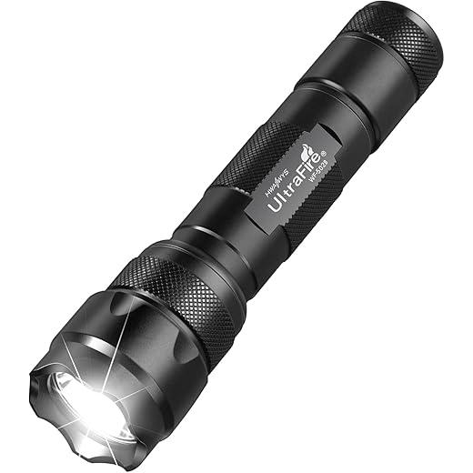 ULTRAFIRE WF-502B Mini LED Flashlight 1000 Lumens 5 Modes Tactical EDC Flashlight, Super Bright Waterproof Small Portable Flash Light Torch (Battery Not Included)