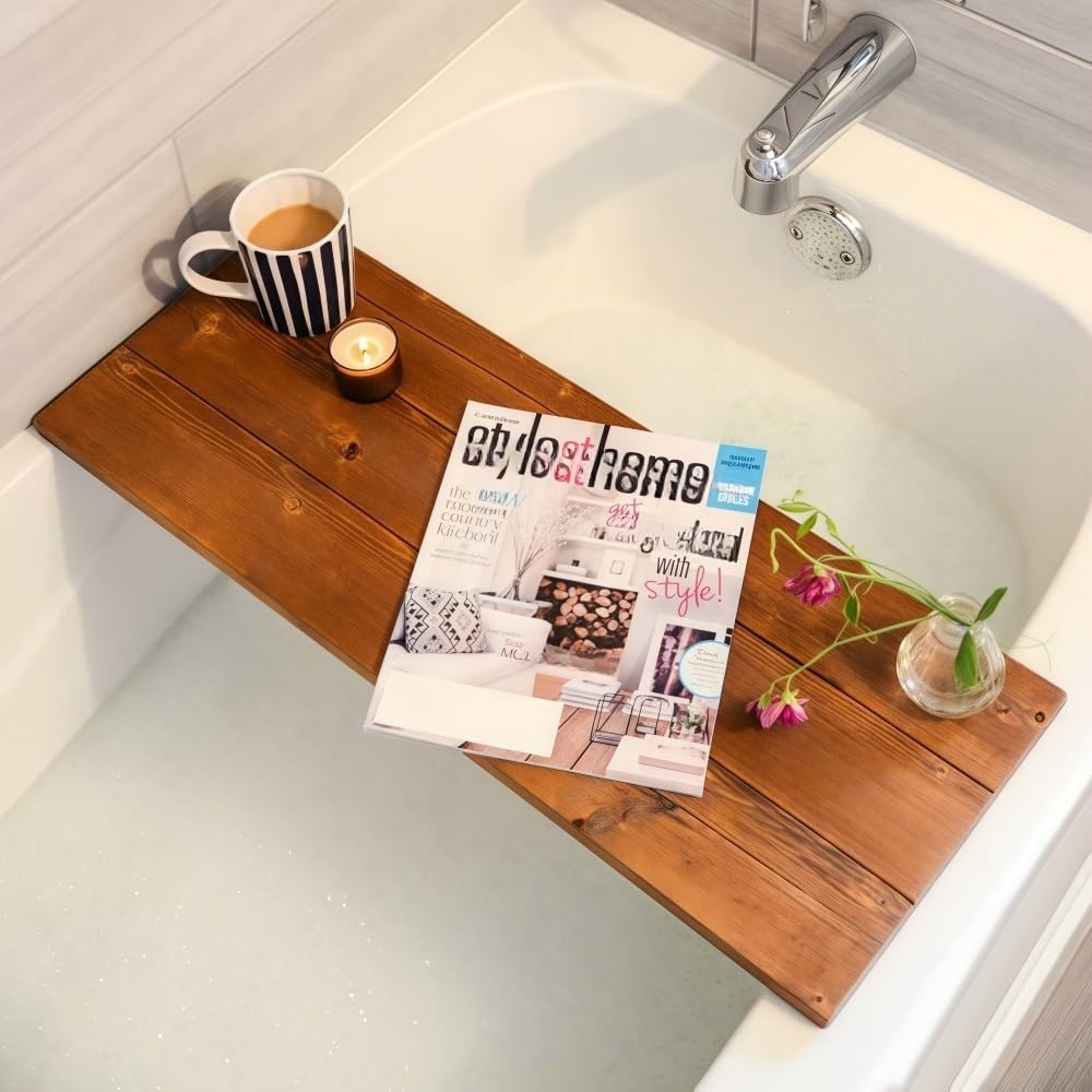 Bathtub Tray, Foldable Anti-dust Bathtub Cover Bath Insulation Cover, PVC Shutter Bath Lid Fit Most Tubs for Glass, Books, Tablets, Cellphones (150 * 70 * 0.65cm)