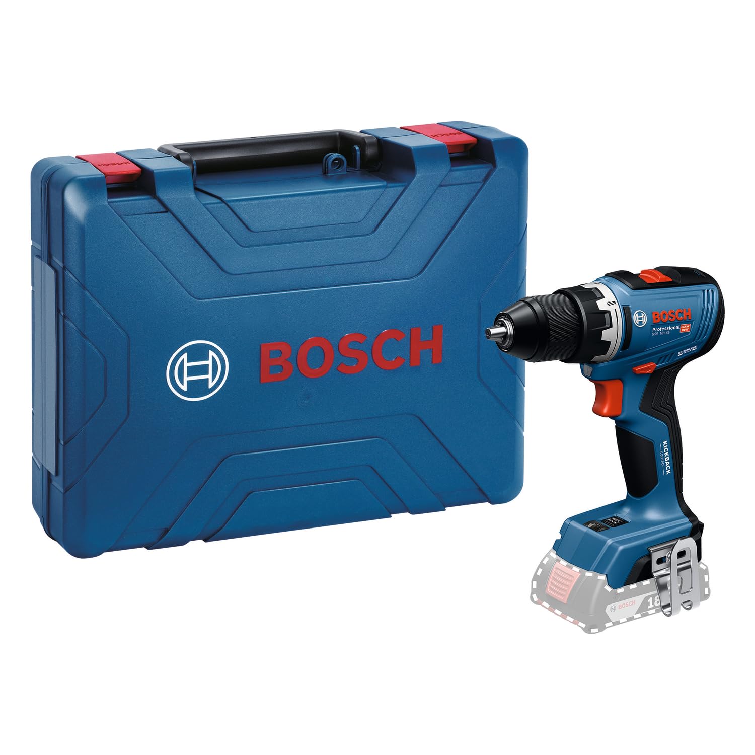 BOSCH GSR 18V-65 Professional Cordless Drill Driver (Solo) | 18V Brushless Motor | 13mm Keyless Chuck | High Torque | Compact Design | L-Case Included | Without Battery or Charger |1Yr BOSCH Warranty-image-7