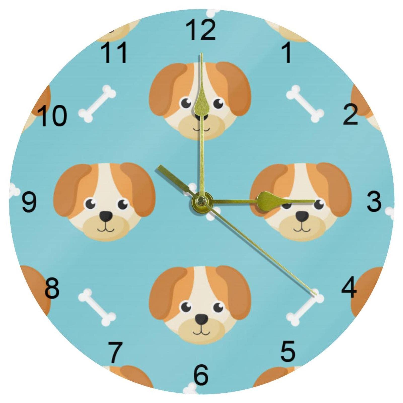 Horloge murale silencieuse facile à lire avec grands chiffres pour décoration de maison