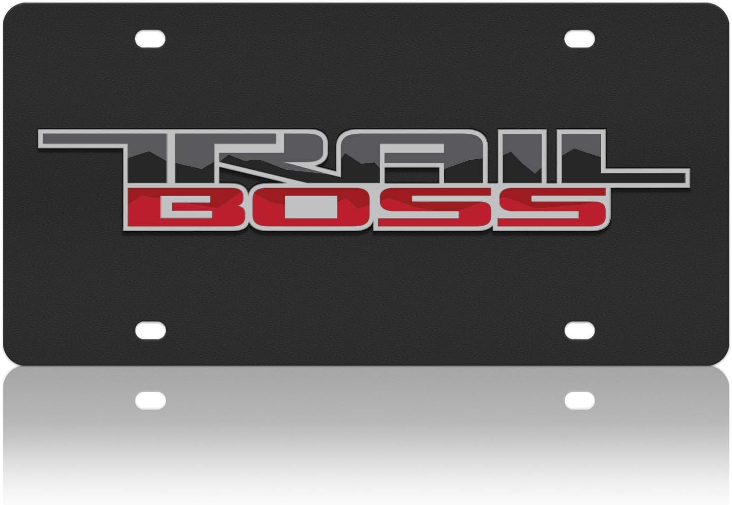 Eurosport Daytona- Compatible with -, Chevrolet Trail Boss Carbon Steel License Plate