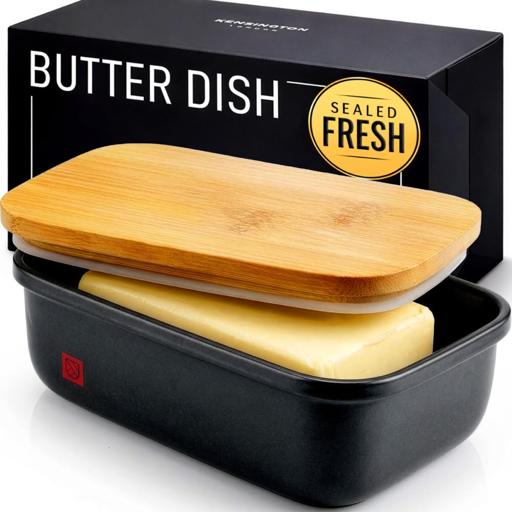 Amazon.com | Butter Dish with Lid - Countertop & Fridge Butter