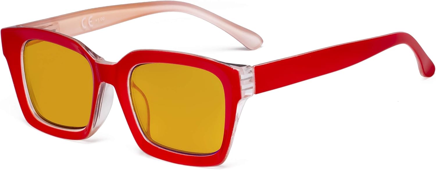 Eyekepper Ladies Blue Light Blocking Reading Glasses with Amber Tinted