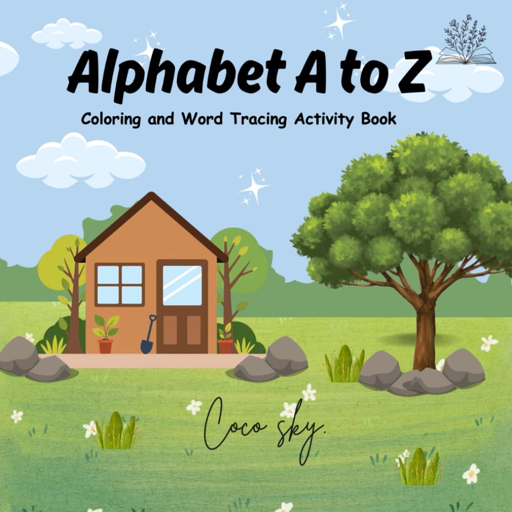 Alphabet A to Z: Coloring and Word Tracing Activity Book