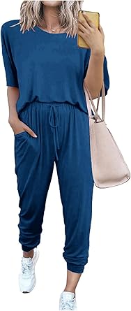 PRETTYGARDEN Women's Two Piece Sets 2025 Summer Spring Jogger Pants Travel Vacation Lounge Outfits Airplane Matching Clothes