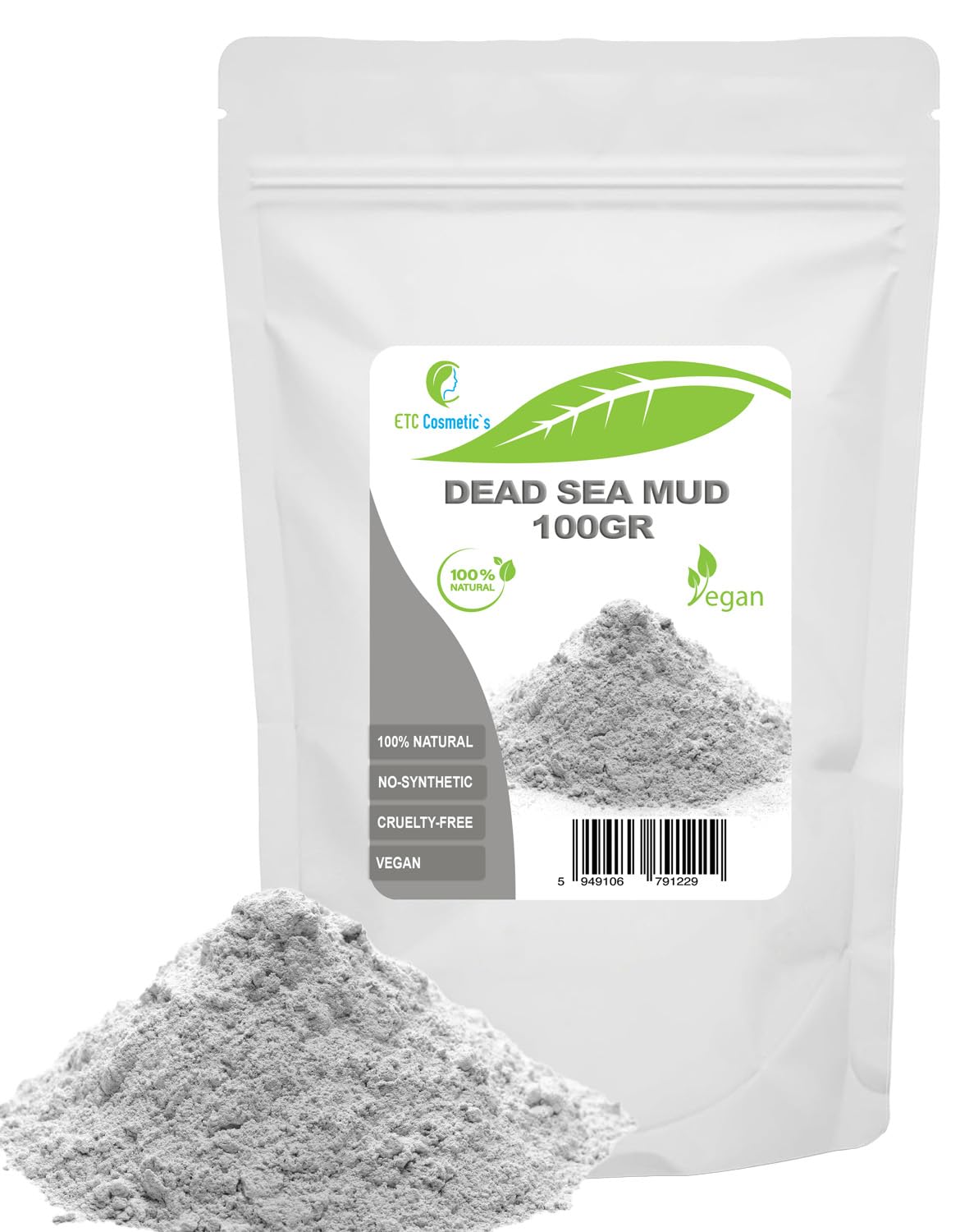 Dead Sea Mud, 100 gr, DIY Face Masks, Body Mask, Hair Mask, Soft Peels and Scrubs, Soap Making, Anti-Ageing & Skin firming
