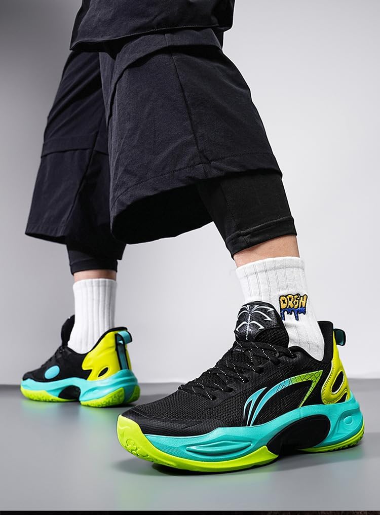 Basketball Shoes for Men Anti Slip Running Shoes Shock-Absorbing Walking Tennis Sneakers - Image 2