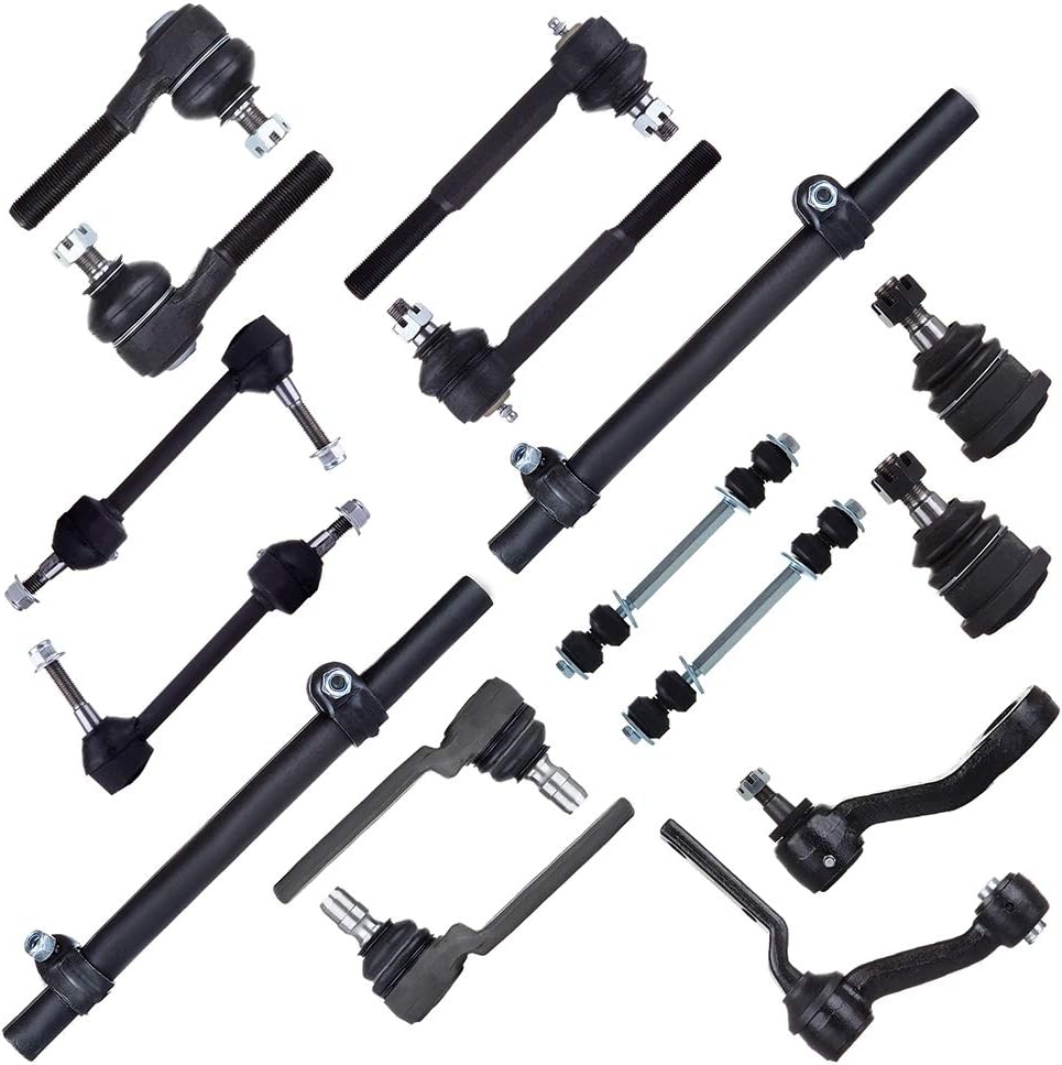 OCPTY - New 16-Piece fit for 1998-2002 for Ford Crown Victoria for Lincoln Town Car for Mercury Grand Marquis - Rear/Front Sway Bar End Link Front Inner Outer Tie Rod Lower Ball Joint Pitman Arm