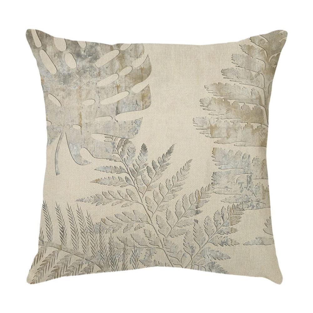 4 Piezas Funda de Almohada 65x65cm Flor Gris Oscuro Fundas de Cojín Terciopelo Sencillo y Decorativo para Sofá Camas Dormitorio Coche Lino Cojines Throw Pillow Covers （26x26in）