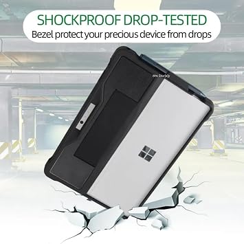 McStorey Microsoft Surface Pro Darbe Emici Tablet Kılıf Rugged Sert Koruyucu Kapak Uyumlu Pro 7 Pro 6 Pro 5 Pro 4 Hybrid PC TPU Çerçeve Kickstand Destekli Kalem Yuvalı Siyah