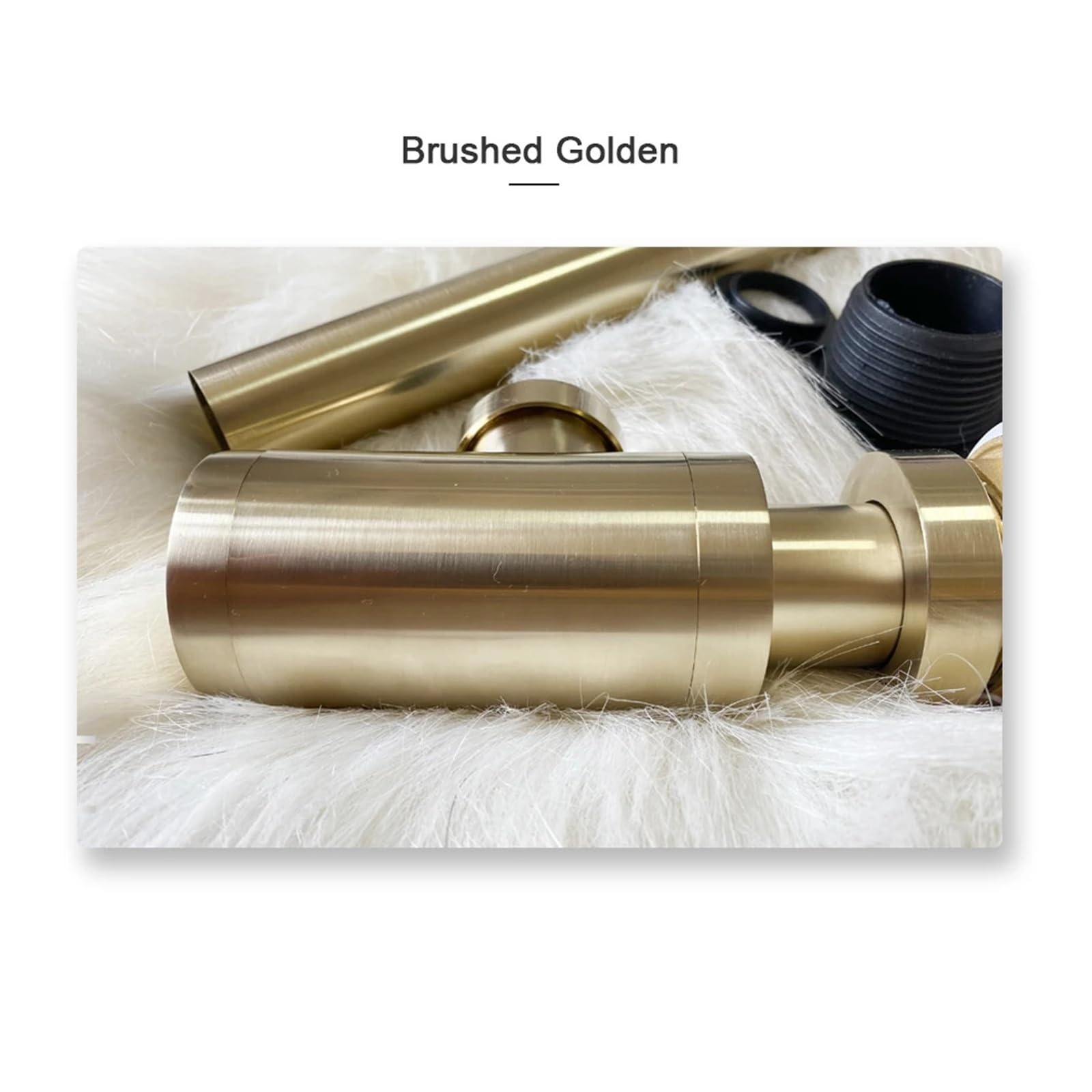 1 pièces salle de bain bassin bouteille piège Drain ensemble tuyau noir évier Pop Up bouchon fait lavabo Siphon Pour Bain(Gold No overflow)