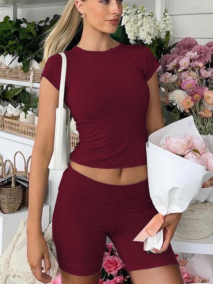 Image of Nimsruc Two Piece Lounge Sets For Women short sets