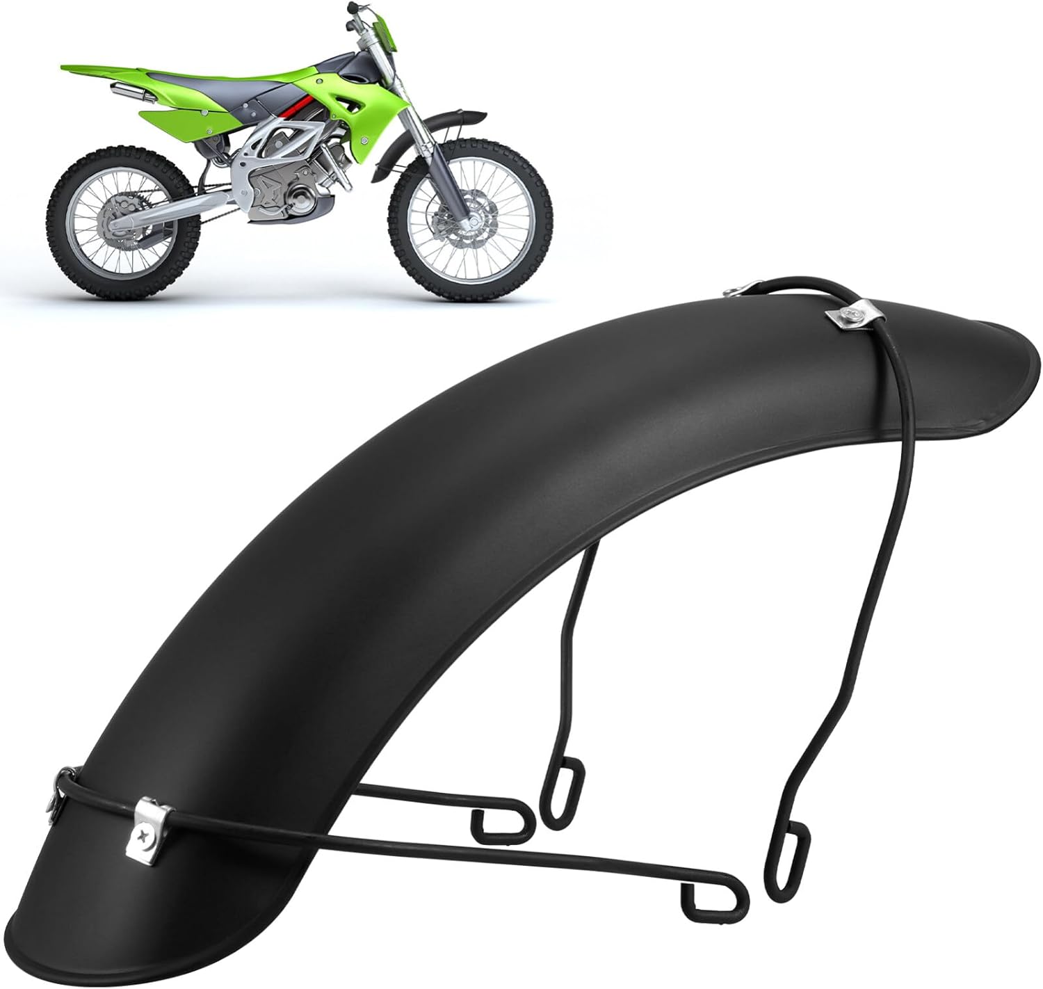 LIFKOME Motorcycle Front Wheel Mudguard Material Fit Easy Installation Protects Against Mud and Water Splashing
