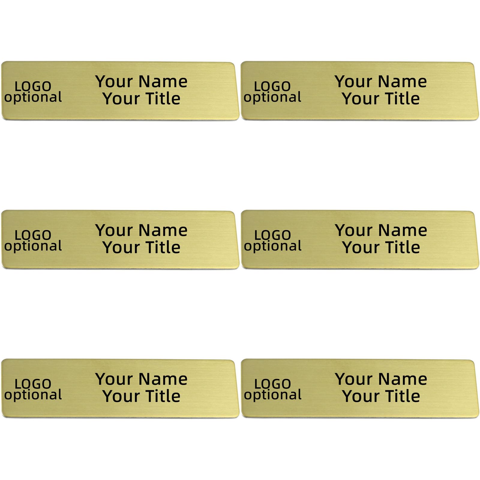 Custom Name Tag,Personalized,Customizable Name Tags,Engraved Name Tag with Magnet Clip or Pin,Stainless Steel ID Badge for School Teachers,Kids,Business Work Label Sign (6Gold)