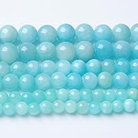 Vista 47 de Cuentas sueltas redondas de gemas naturales, cuentas de cristal de piedra energética para hacer joyas 15" (Cristales de cuarzo de fresa, jades, 6MM)