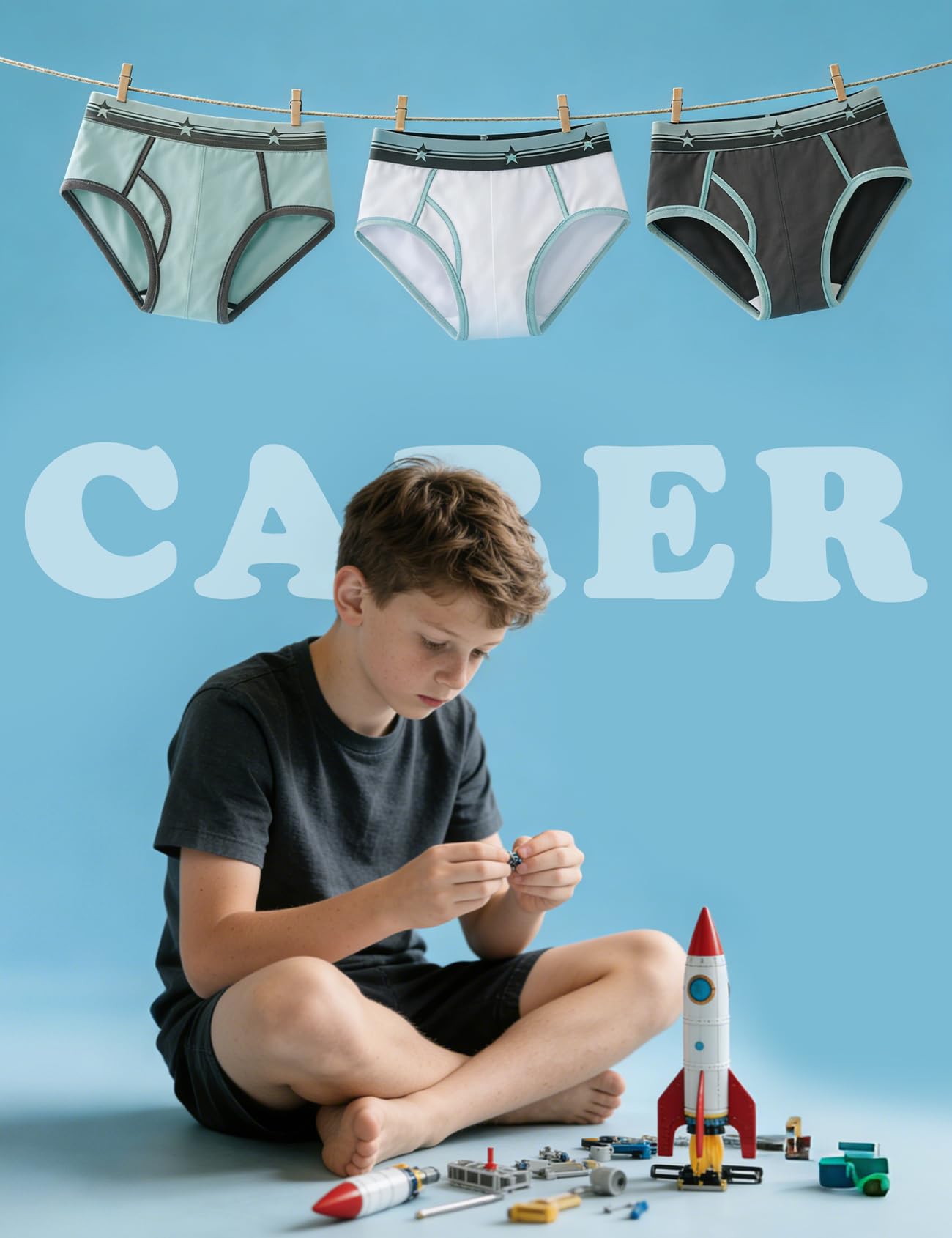 Carer 3er Pack Jugendliche Inkontinenzslip 60 ml Saugkraft Weiche Baumwoll-Unterwäsche bei leichter Inkontinenz Wiederverwendbar 4XL