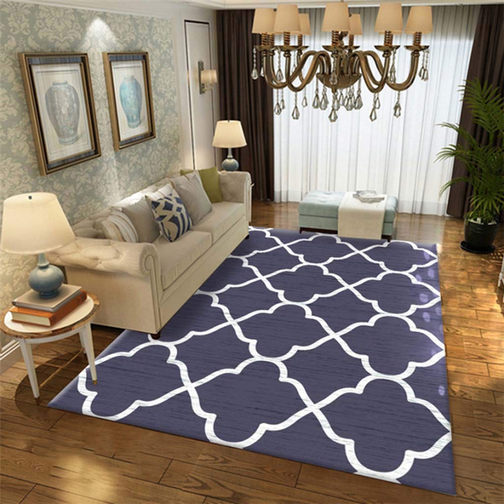 Tapis de salon moderne en daim pour éliminer la fraîcheur du sol