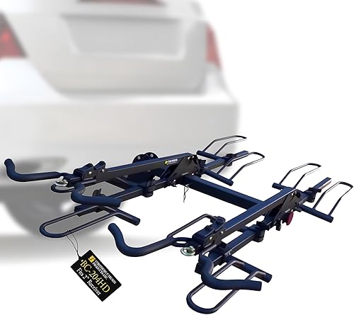 Stromberg Carlson BC-204HD Soporte de plataforma resistente para bicicletas, soporte de enganche plegable para 4 bicicletas, se adapta a receptor de