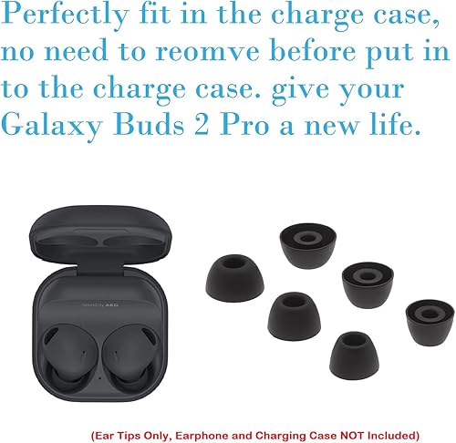 Miniatura 6 de 6 pares de almohadillas SML para auriculares de silicona de repuesto para auriculares Galaxy Buds 2 Pro, puntas de goma de repuesto compatibles con