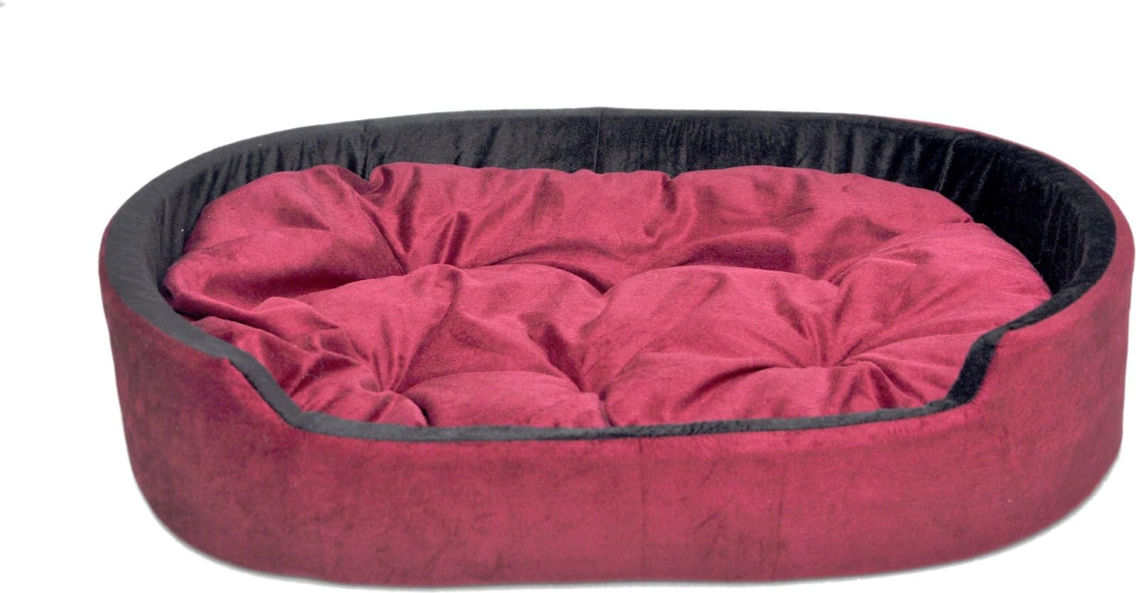SKYMINT Reversible Dual Ultra Soft Velvet Black Maroon Color Luxury Sofa Ovel Bed PET Bed | Dog Bed | CAT Bed | Puppies Puppy Bed | Rabbit Bed (M) (B0CJGPCXCJ) Amazon Price History, Amazon Price Tracker