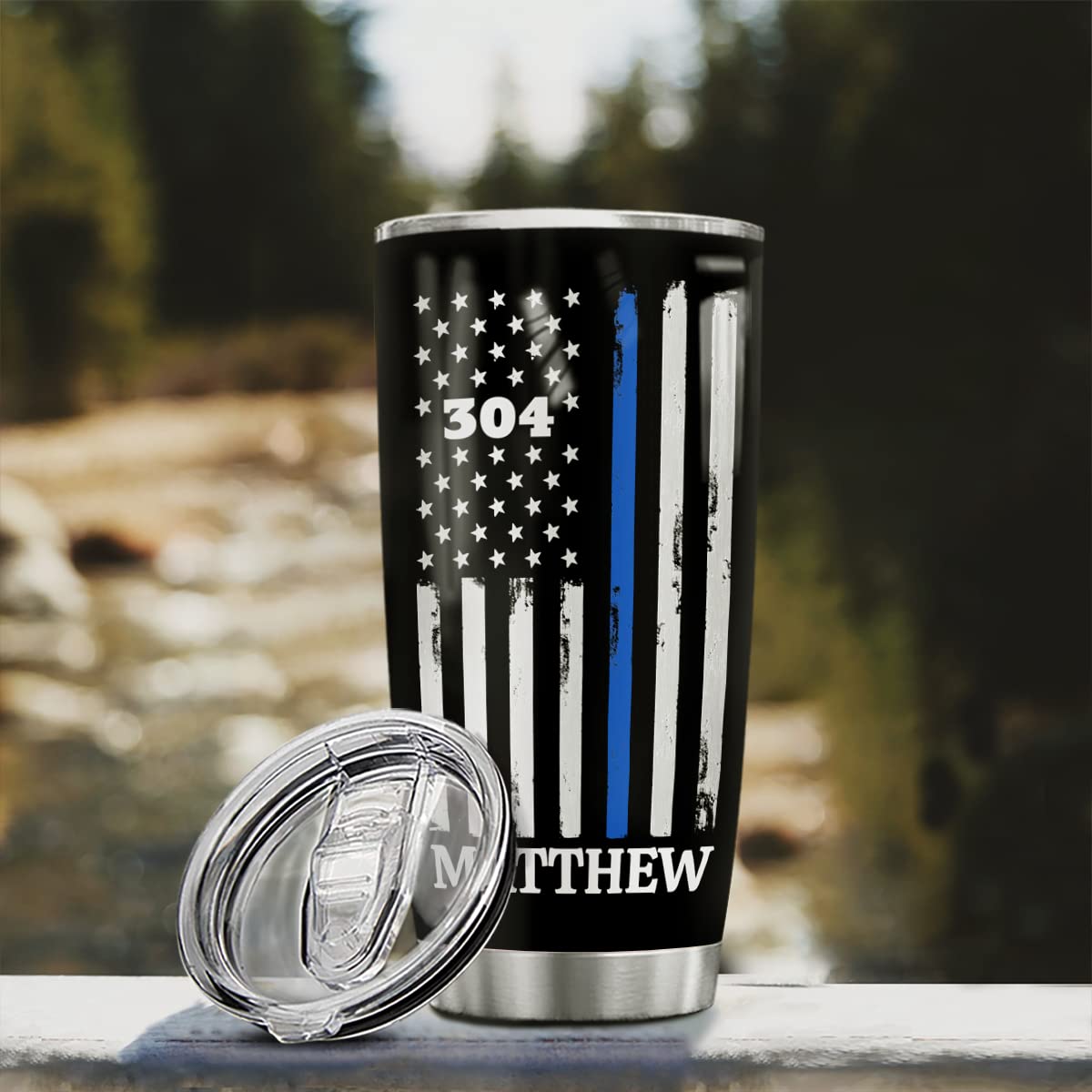 winorax Police Gifts Personalized Thin Blue Line Tumbler US Flag Police  Academy Graduation Gifts for Men Cops Officer Retirement Tumblers 20oz 30oz