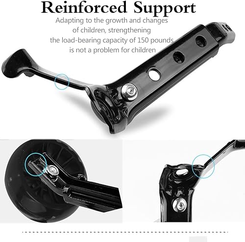 Miniatura 4 de Ruedas de entrenamiento de bicicleta para niños, se adapta a bicicletas de 12 a 20 pulgadas, ruedas de entrenamiento resistentes y ajustables para
