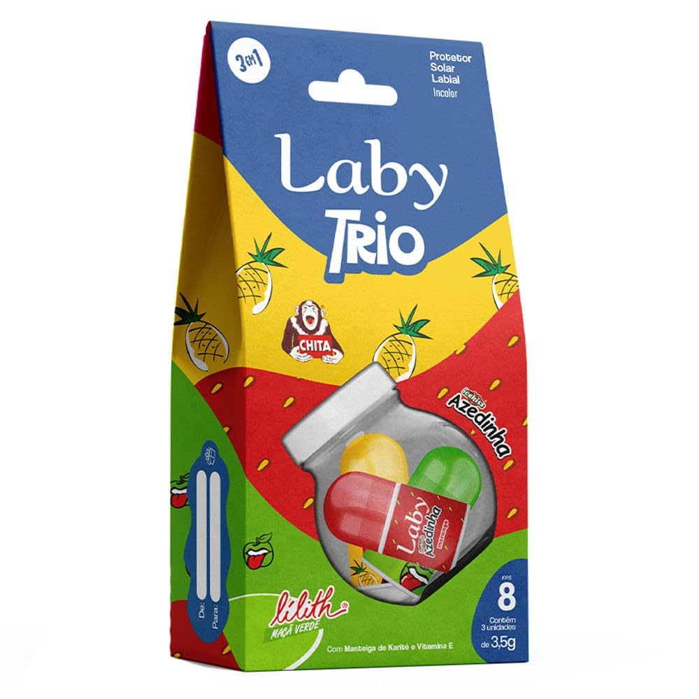 LABY, LABY TRIO Prot Labial Azedinha/Lilith/Chita PUSH PULL 3,5G