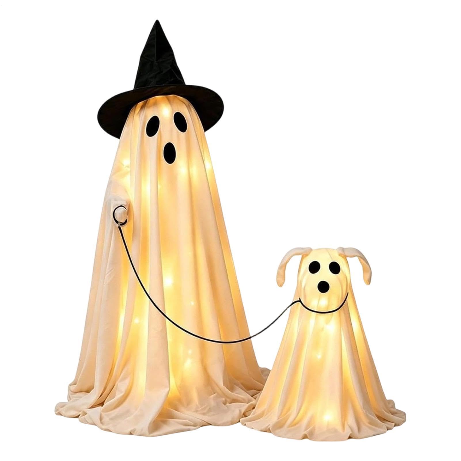 Decorazioni Halloween Esterno Spettrali Ornamenti Da Prato Con LED A Caldo | Set Di Decorazioni Halloween Fantasmi E Streghe Per Giardino Ingresso Soggiorno Festa Vacanze