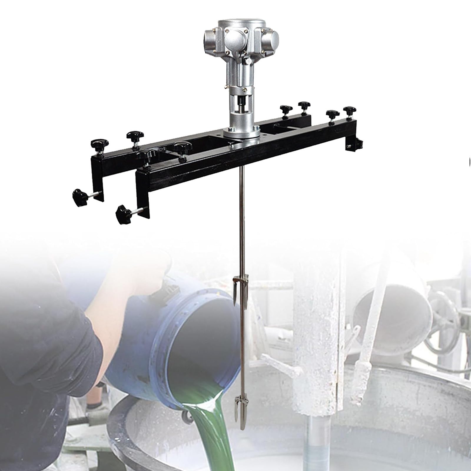 Mezclador De Hélice Plegable | Mezclador Neumático De Placa Horizontal IBC, Mezclador De Pintura De 1/2 Hp/3/4 HP/1 HP, Velocidad: 2500/1800/1000 RPM small5cylinder